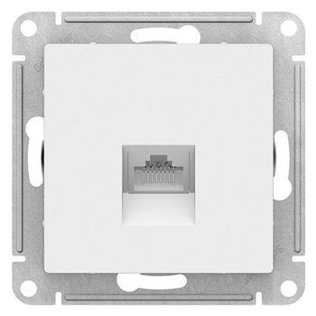 Розетка компьютерная SE AtlasDesign RJ45, белая механизм - Электрика, НВА - Выключатели и розетки - Розетки - . Магазин оборудования для автономного и резервного электропитания Ekosolar.ru в Чехове