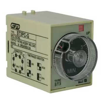 Реле времени 220V ST3PC-G (0.5-4min/40min/4h/24h) Энергия - Электрика, НВА - Реле, автоматизация и управление - Реле времени - . Магазин оборудования для автономного и резервного электропитания Ekosolar.ru в Чехове