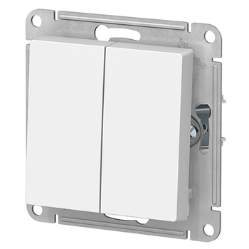 Выключатель Schneider Electric AtlasDesign 2-клавишный сх.5, 10АХ, белый, механизм - Электрика, НВА - Выключатели и розетки - Выключатели - . Магазин оборудования для автономного и резервного электропитания Ekosolar.ru в Чехове