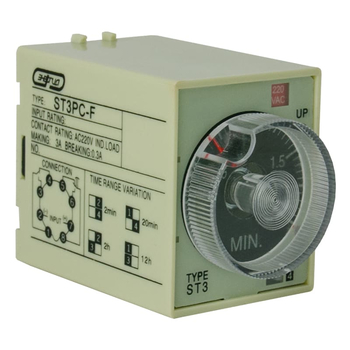 Реле времени 220V ST3PC-F (0.25-2m/20m/2h/12h) Энергия - Электрика, НВА - Реле, автоматизация и управление - Реле времени - . Магазин оборудования для автономного и резервного электропитания Ekosolar.ru в Чехове