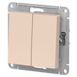 Переключатель Schneider Electric AtlasDesign 2-клавишный сх.6, 10АХ, бежевый механизм - Электрика, НВА - Выключатели и розетки - Выключатели - . Магазин оборудования для автономного и резервного электропитания Ekosolar.ru в Чехове