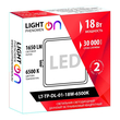 Светильник LightPhenomenON Downlight LT-TP-DL-01-18W-6500K встраиваемый квадратный 170х170 LED - Светильники - Светильники DOWNLIGHT - . Магазин оборудования для автономного и резервного электропитания Ekosolar.ru в Чехове