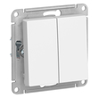 Выключатель Schneider Electric AtlasDesign 2-клавишный сх.5, 10АХ, белый, механизм - Электрика, НВА - Выключатели и розетки - Выключатели - . Магазин оборудования для автономного и резервного электропитания Ekosolar.ru в Чехове