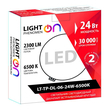Светильник LightPhenomenON Downlightt LT-TP-DL-06-24W-6500K встраиваемый круглый Ф174 LED с выносным драйвером - Светильники - Светильники DOWNLIGHT - . Магазин оборудования для автономного и резервного электропитания Ekosolar.ru в Чехове