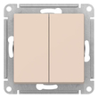 Выключатель Schneider Electric AtlasDesign 2-клавишный сх.5, 10АХ, бежевый, механизм - Электрика, НВА - Выключатели и розетки - Выключатели - . Магазин оборудования для автономного и резервного электропитания Ekosolar.ru в Чехове