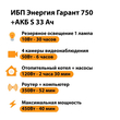 ИБП Энергия Гарант 750 + Аккумулятор S 33 Ач - 12В (450Вт - 40мин) - ИБП и АКБ - ИБП для котлов - . Магазин оборудования для автономного и резервного электропитания Ekosolar.ru в Чехове